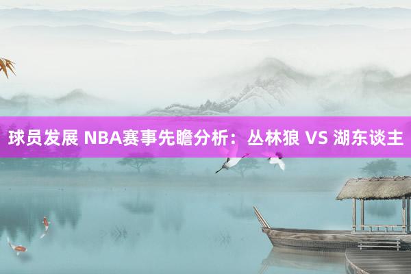 球员发展 NBA赛事先瞻分析：丛林狼 VS 湖东谈主