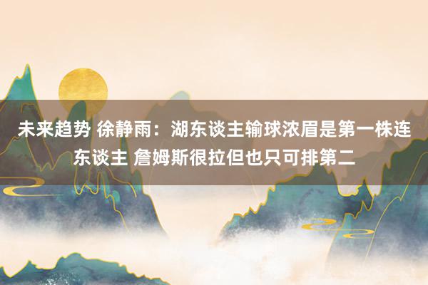 未来趋势 徐静雨：湖东谈主输球浓眉是第一株连东谈主 詹姆斯很拉但也只可排第二