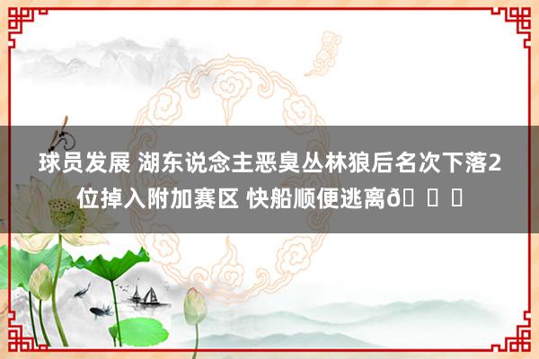 球员发展 湖东说念主恶臭丛林狼后名次下落2位掉入附加赛区 快船顺便逃离😋