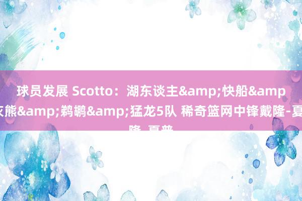 球员发展 Scotto：湖东谈主&快船&灰熊&鹈鹕&猛龙5队 稀奇篮网中锋戴隆-夏普