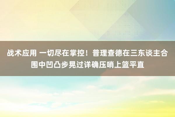 战术应用 一切尽在掌控！普理查德在三东谈主合围中凹凸步晃过详确压哨上篮平直