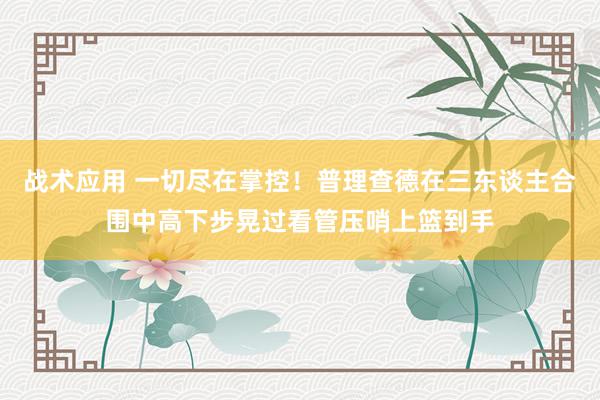 战术应用 一切尽在掌控！普理查德在三东谈主合围中高下步晃过看管压哨上篮到手